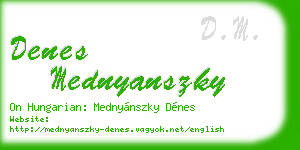 denes mednyanszky business card