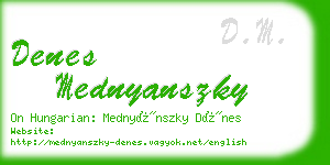 denes mednyanszky business card